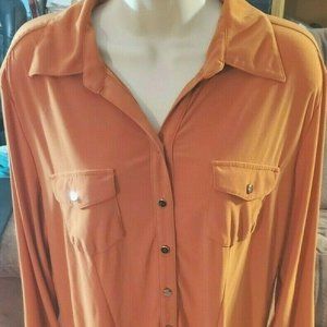 Notations Button Stylish Comfortable Large Blouse